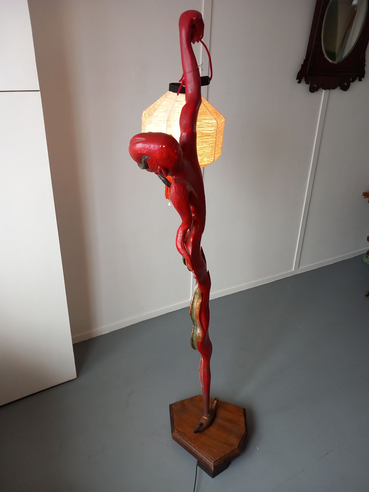 A Standard Lamp, 1960s, Pine, Vintage photo for sale