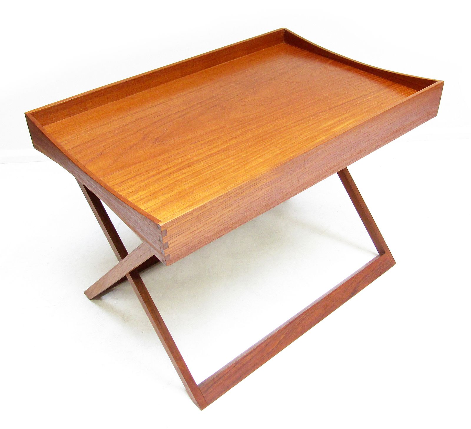 Furniture 1960s Danish Folding Campaign Side Table In Teak By Torsten Johansson For Bo Ex photo