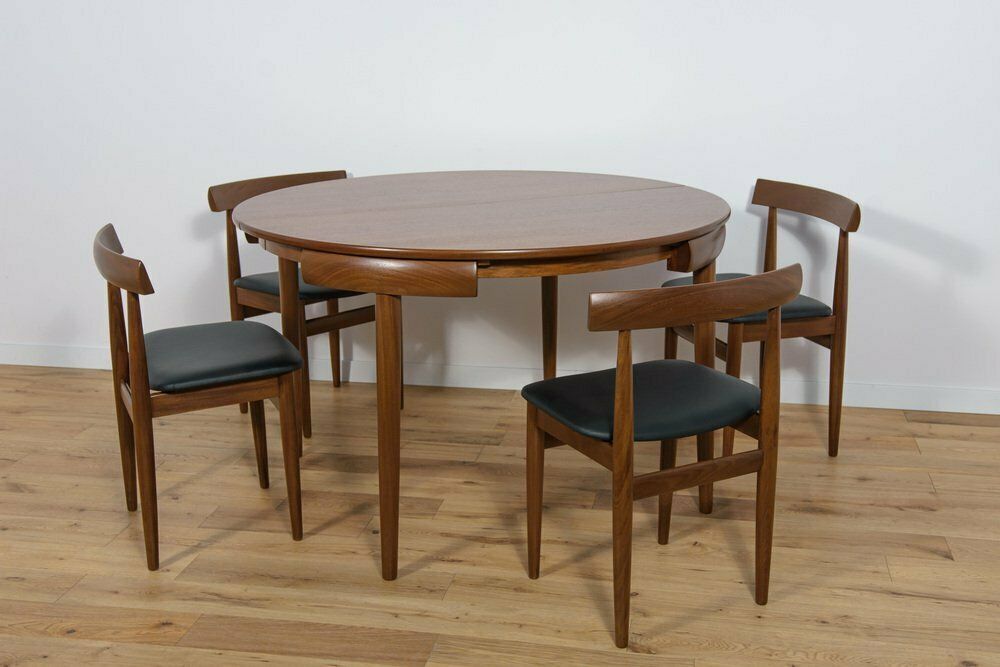Mid Century Teak Dining Table & Chairs By Hans Olsen For Frem Røjle, 1960s, Set Of 5 photo Furniture
