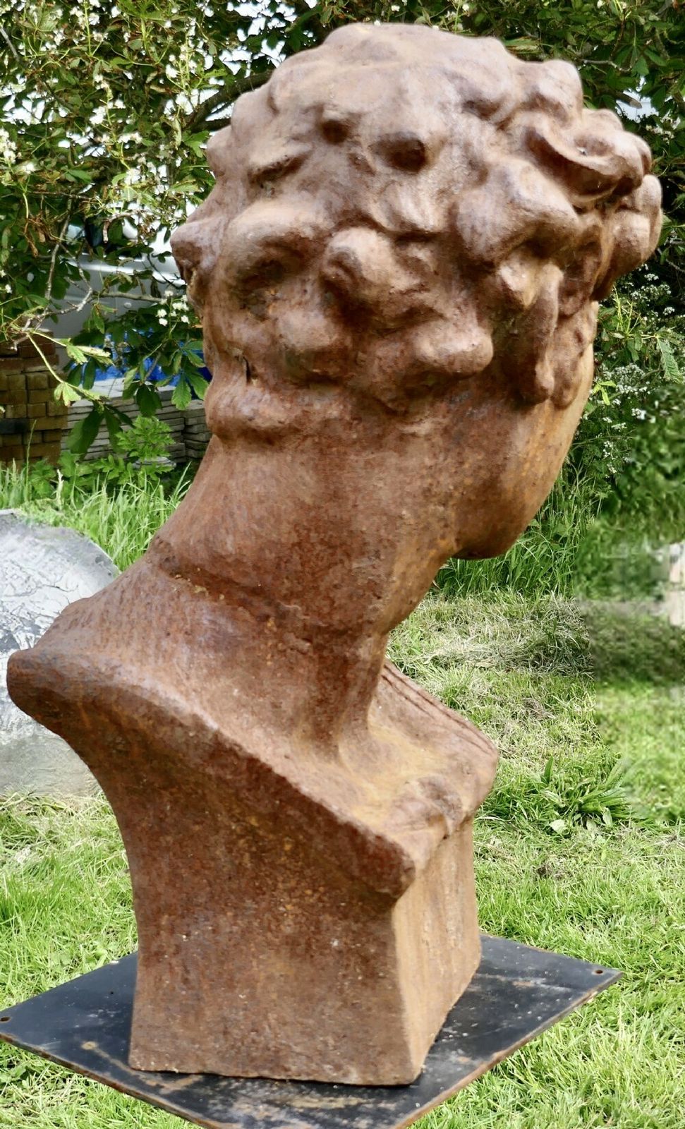 Weathered Cast Iron Statue Of Michelangelo's David photo 1500.0