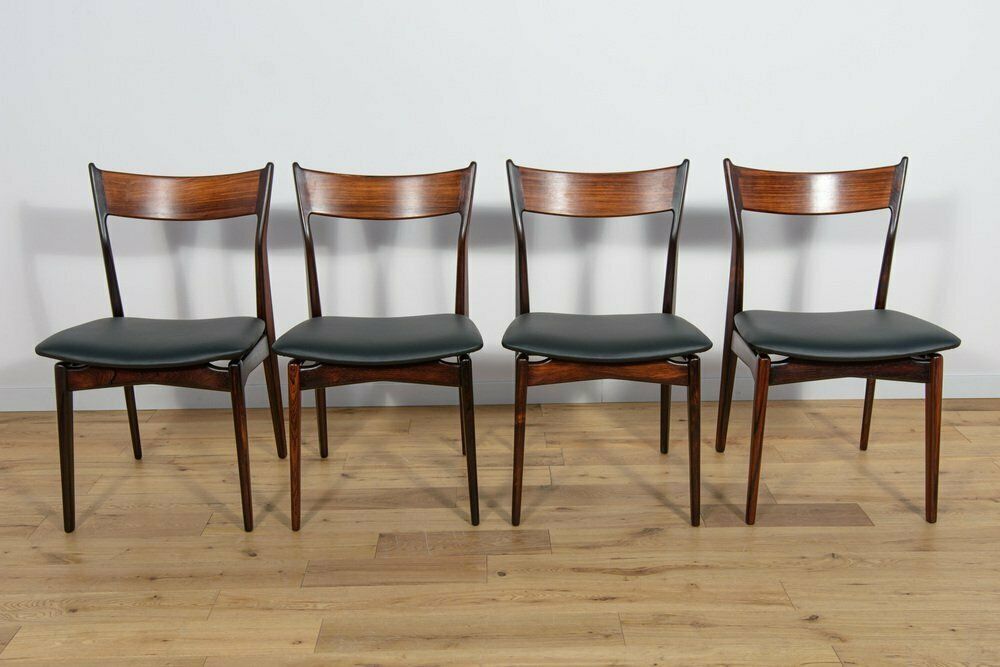 Mid Century Rosewood Dining Chairs By H. P. Hansen For Randers Møbelfabrik, 1960s, Set Of 4 photo 2519.0