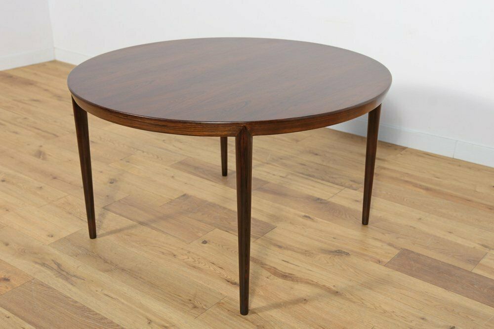 Mid Century Round Rosewood Coffee Table By Severin Hansen For Haslev Møbelsnedkeri, 1960s