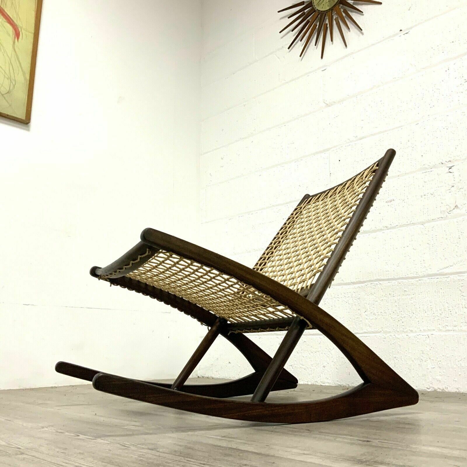 Danish Style Rocking Chair Model 599 By Frederik Kayser For Vatne Mobler Norway