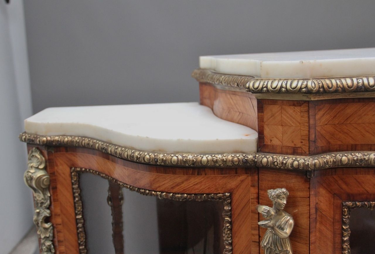19th Century Kingwood And Marble Top Credenza photo vintage