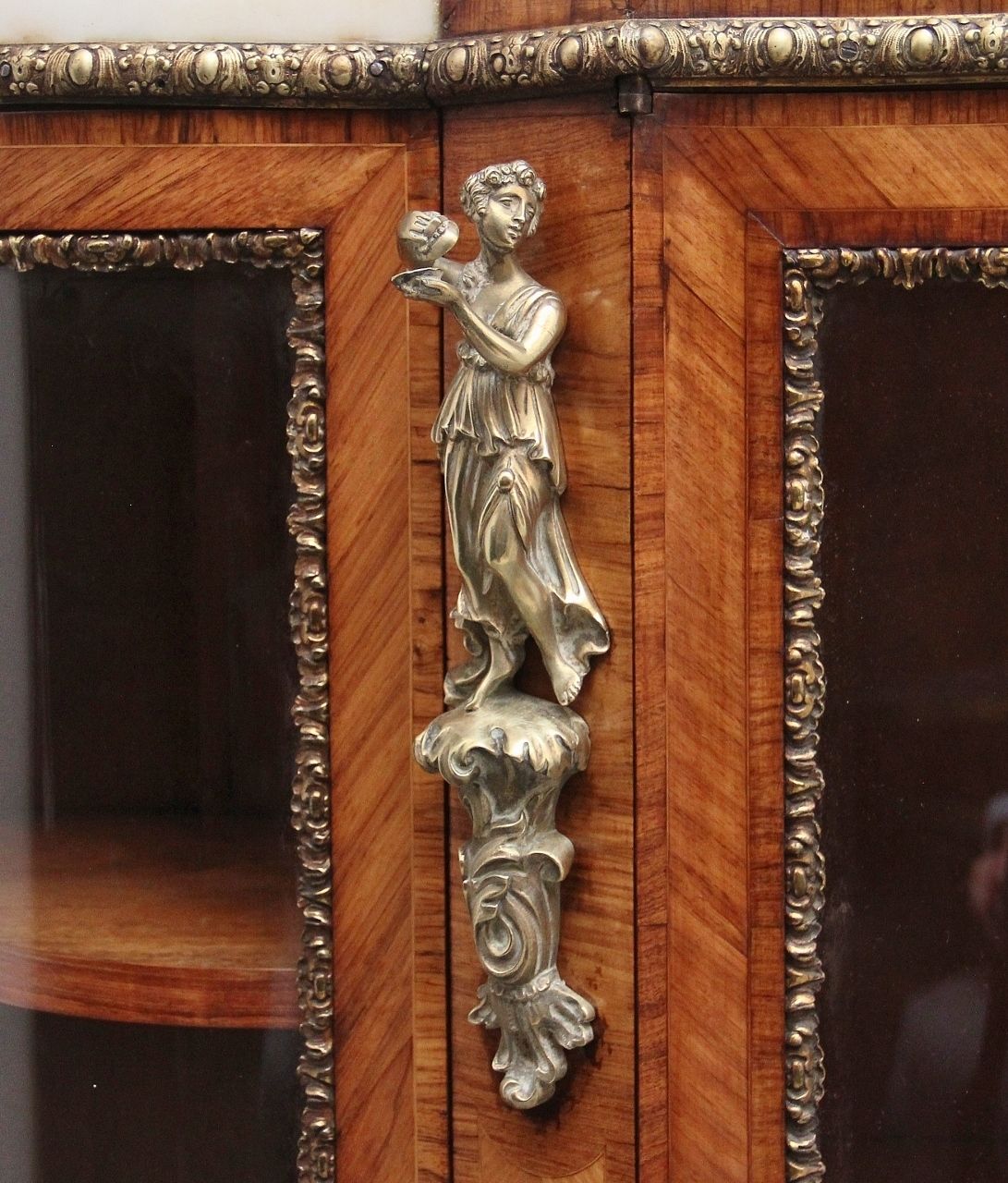 Furniture 19th Century Kingwood And Marble Top Credenza photo