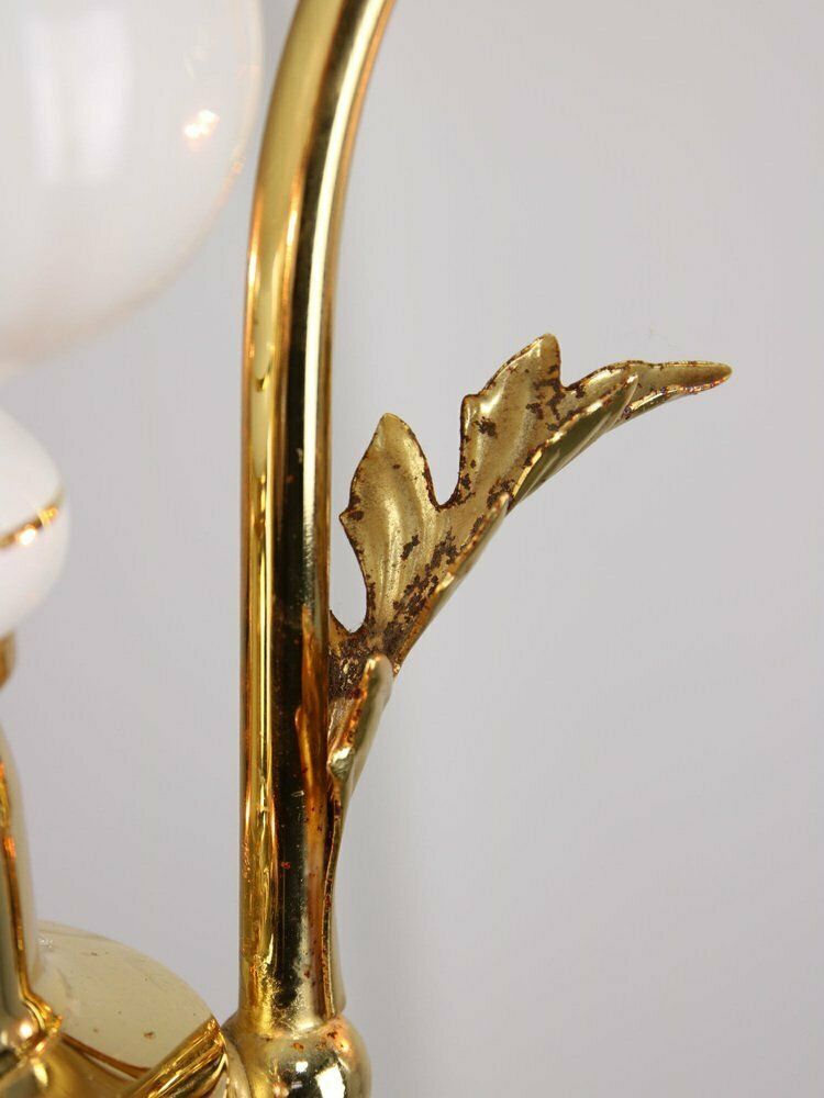 photo buy Vintage Italian Golden Ceramic And Glass Chandelier