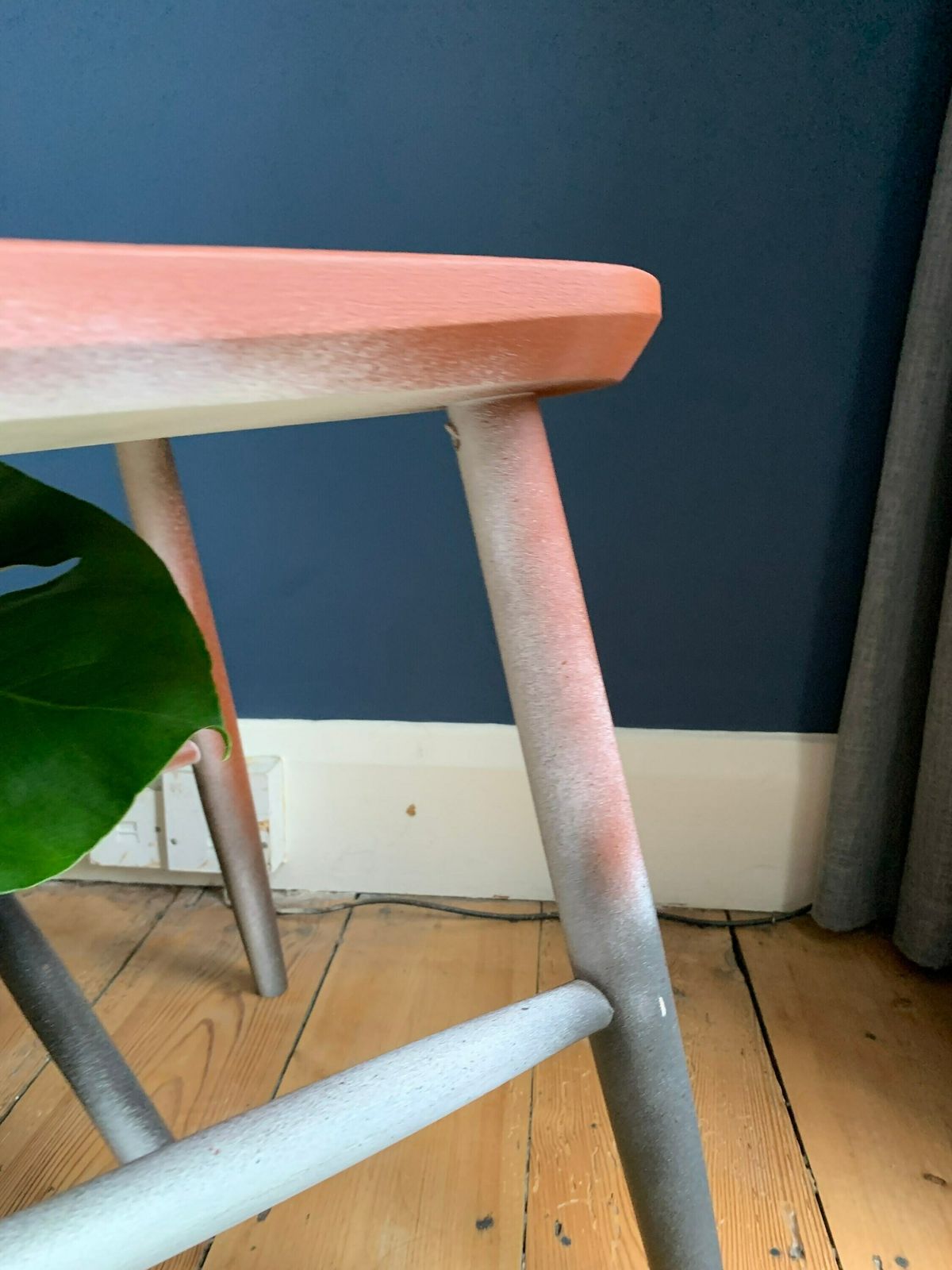 Classic Mid Century Chair Reimagined With Spray Paint   Up Cycled Unique Piece photo 95.0