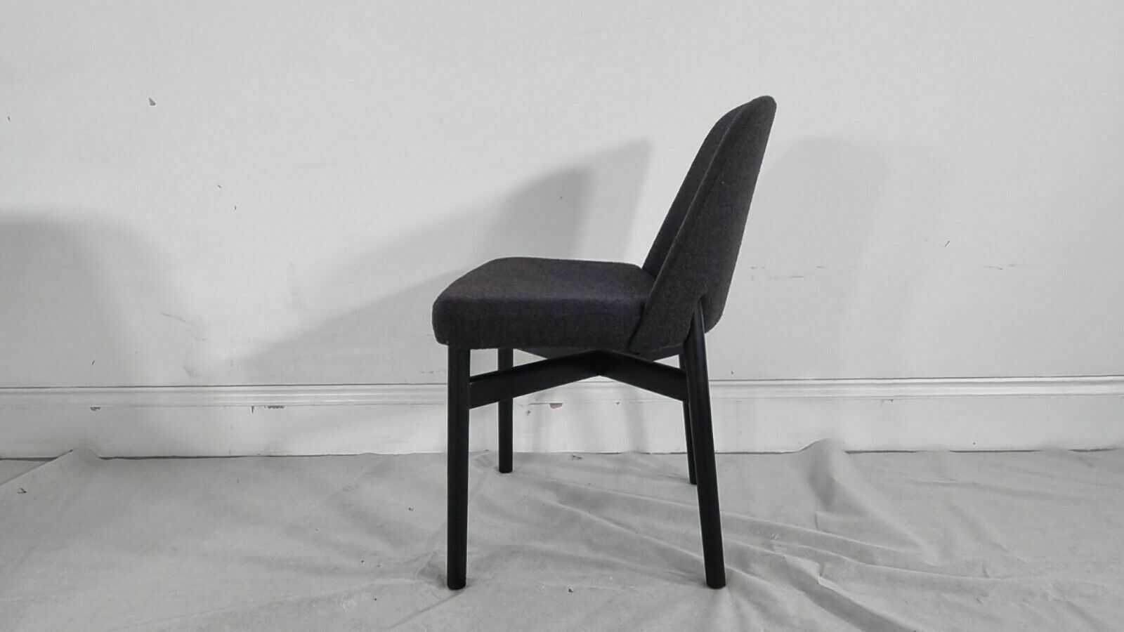 A Stunning Knoll Studio Krusin 016 Chair In A Charcoal Boucle Fabric photo for sale