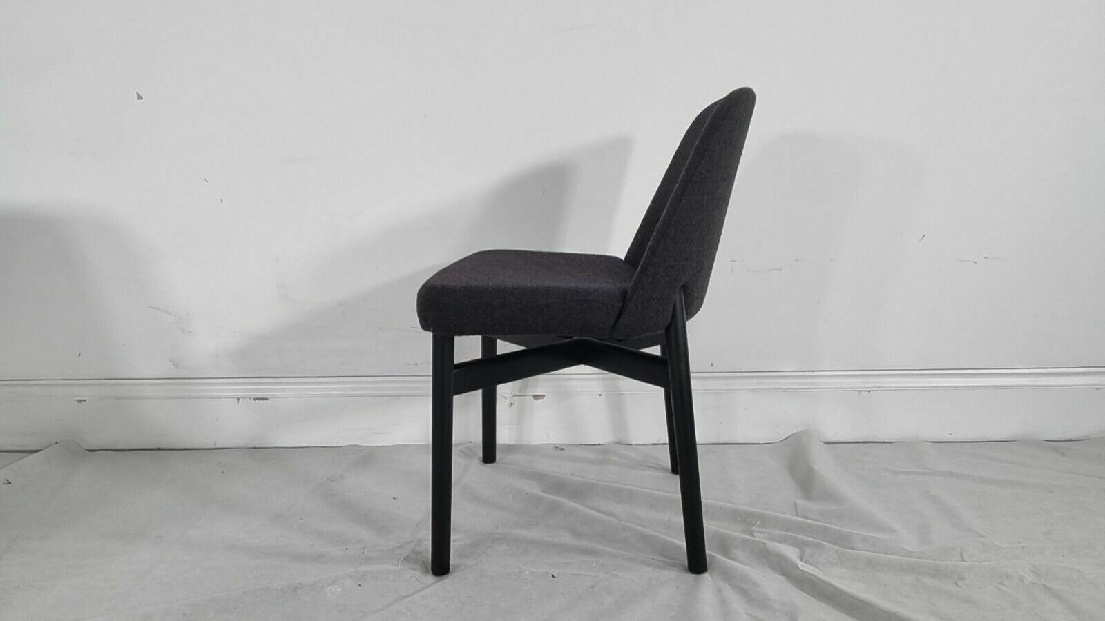 A Stunning Knoll Studio Krusin 016 Chair In A Charcoal Boucle Fabric photo vinterior