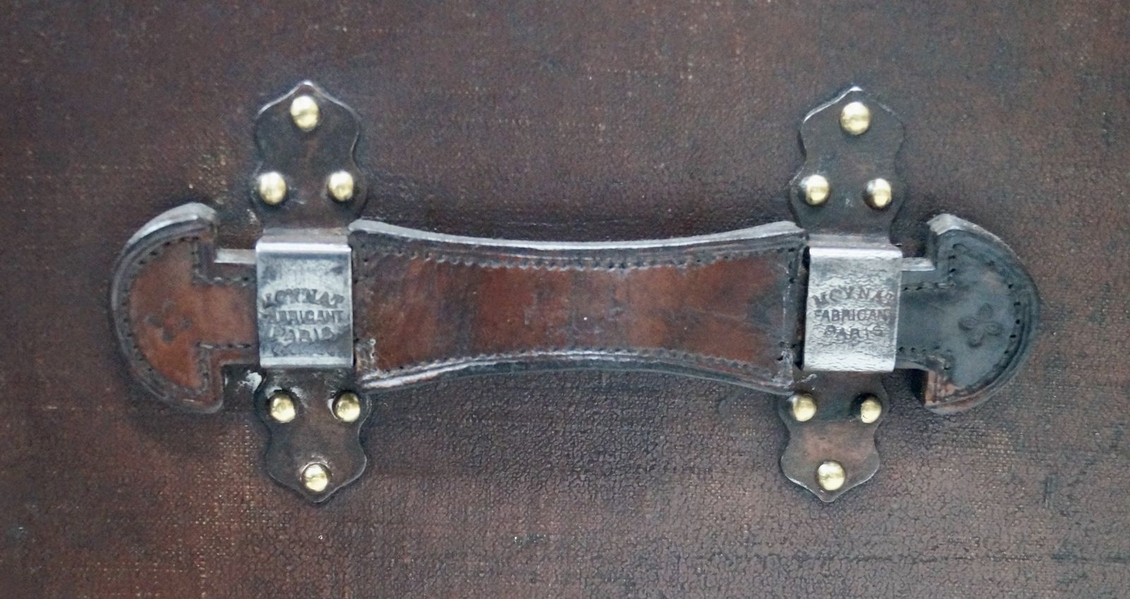 photo furniture Large Moynat Hat Trunk, 1910s, Leather