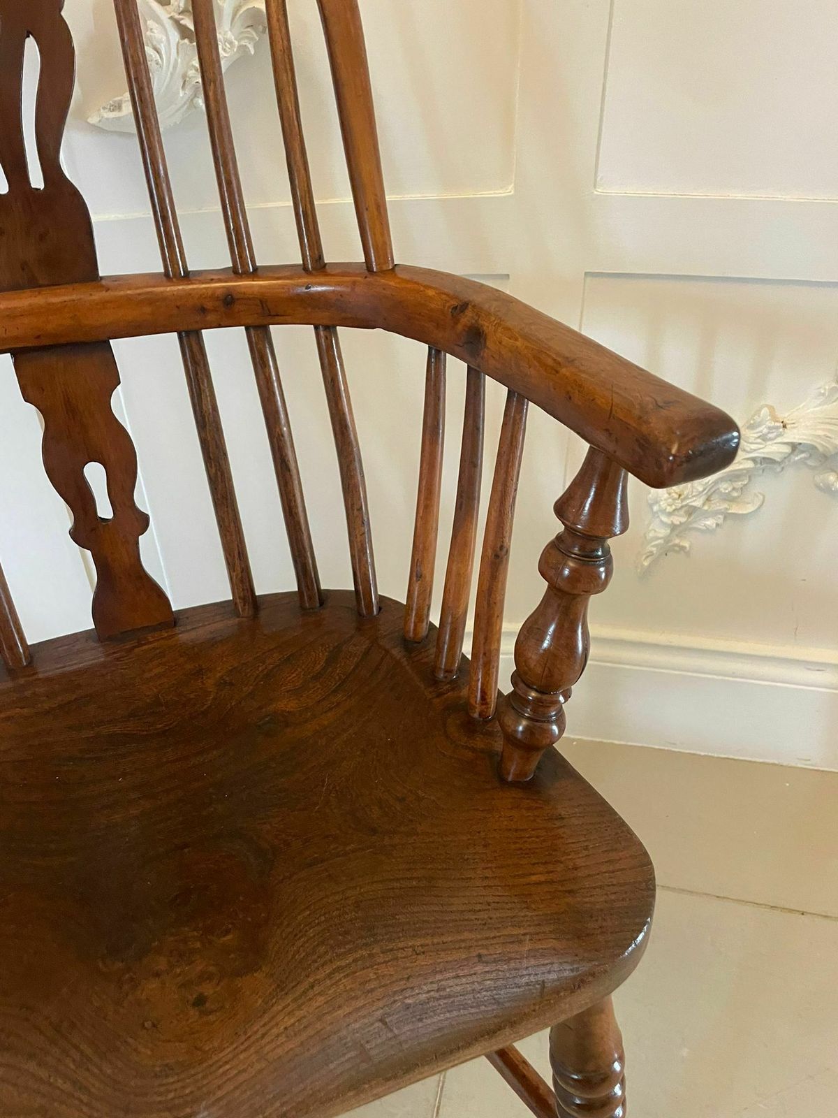 Antique Quality Yew Wood Windsor Armchair photo 1595.0