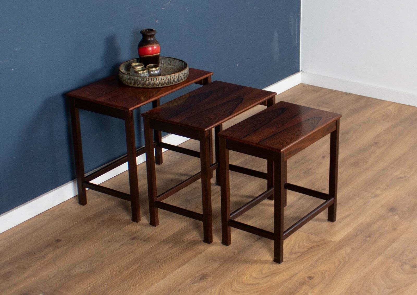 Retro Teak 1960s Mid Century Nest Of Tables Coffee Tables By E W Bach Odense Møbelfabrik photo furniture