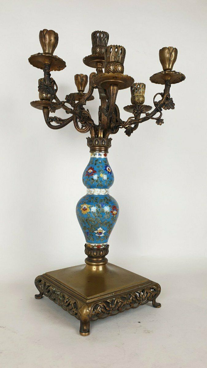 Candelabra In Porcelain And Bronze, Japonisme, Xixth Century photo furniture