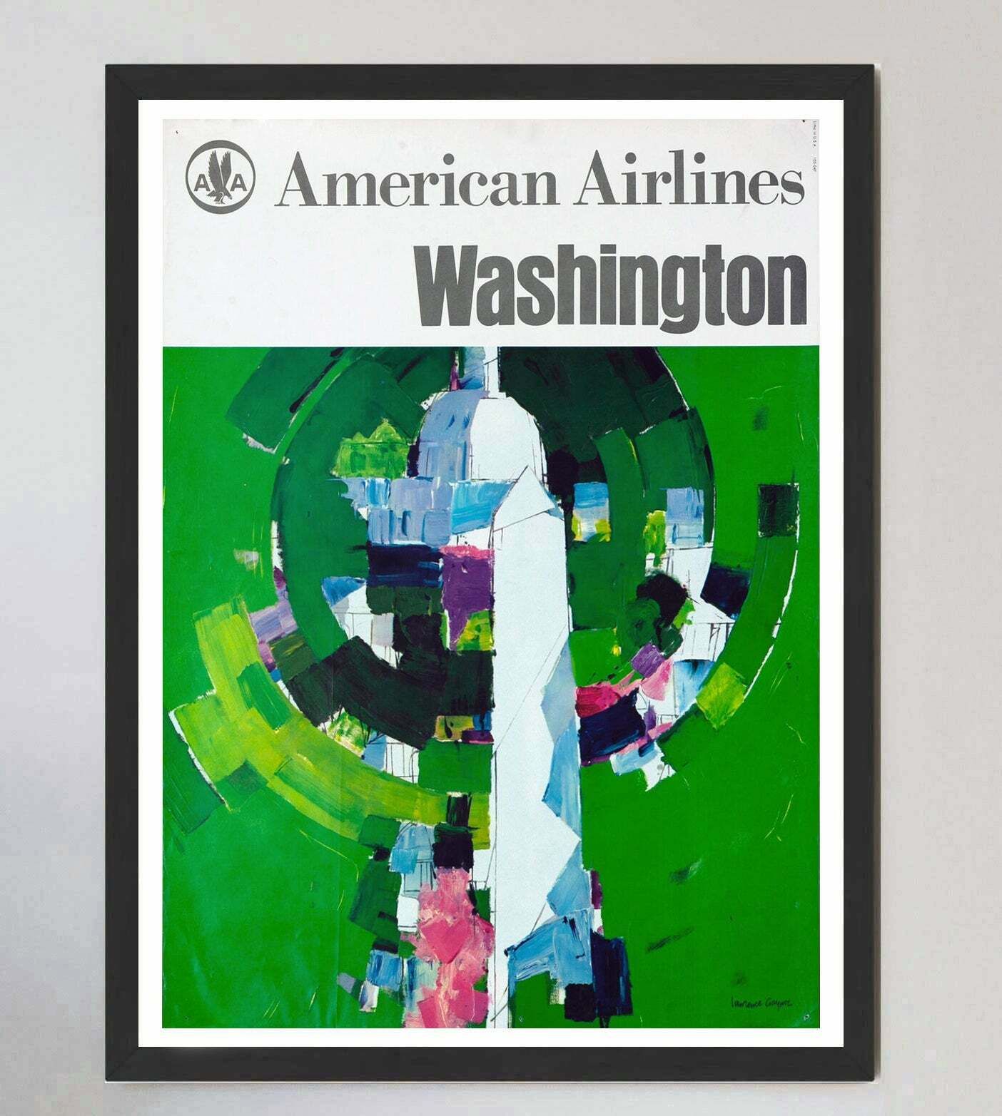 American Airlines   Washington Original Vintage Poster photo furniture