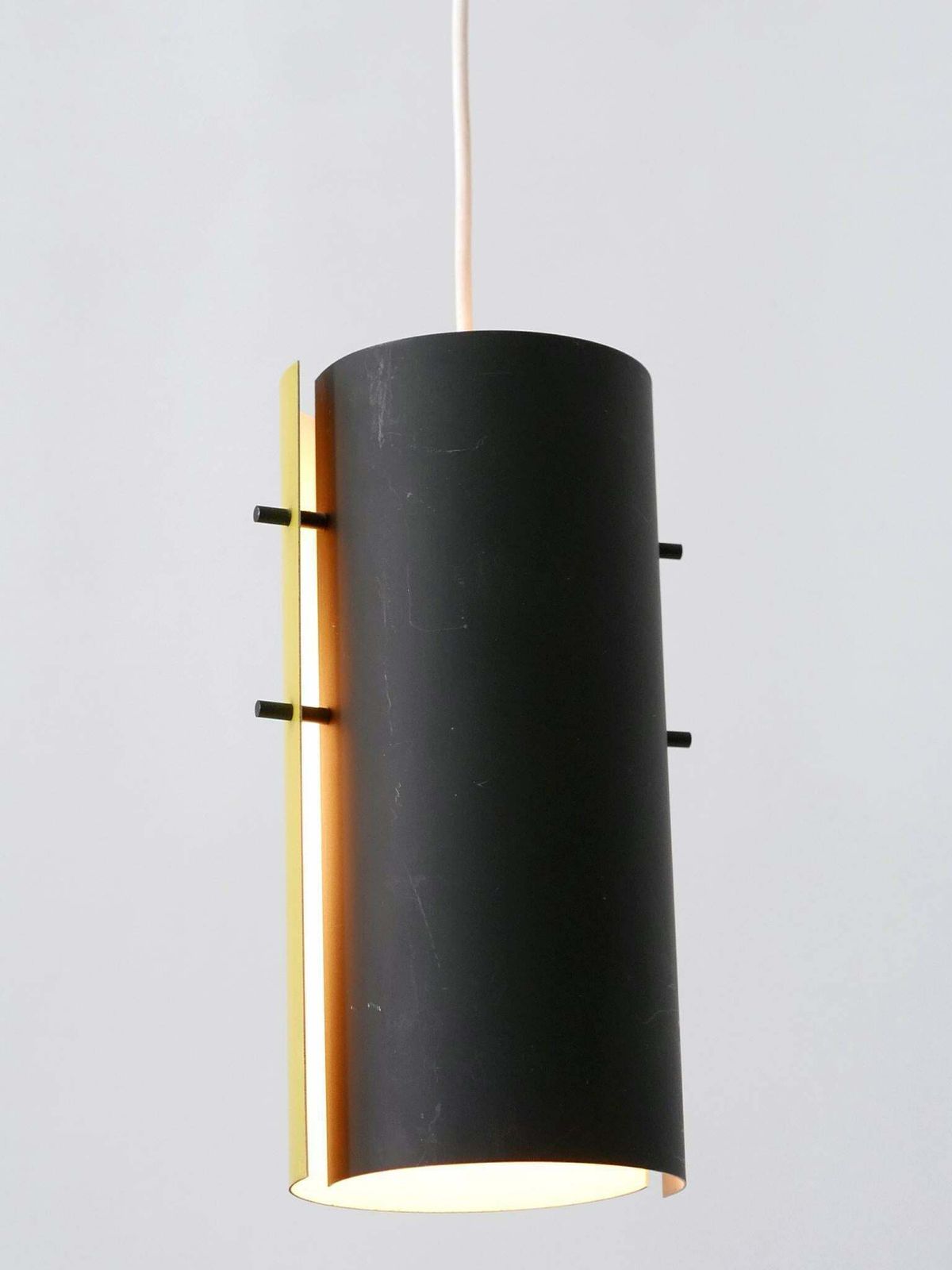 Lighting Lovely Midcentury Modern Bi Colour Pendant Lamps Or Hanging Lights Germany 1960s photo