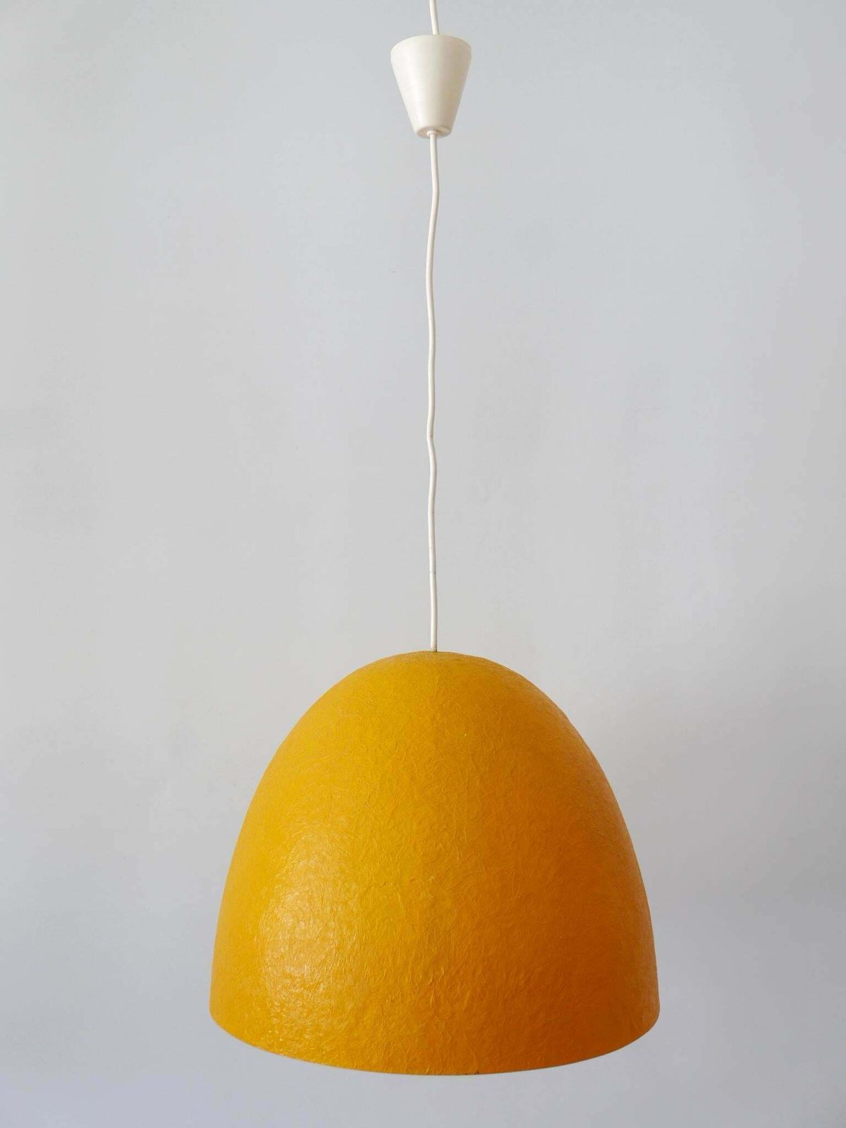 photo vinterior Rare Mid Century Modern Fibreglass Pendant Lamp Or Hanging Light Germany 1970s