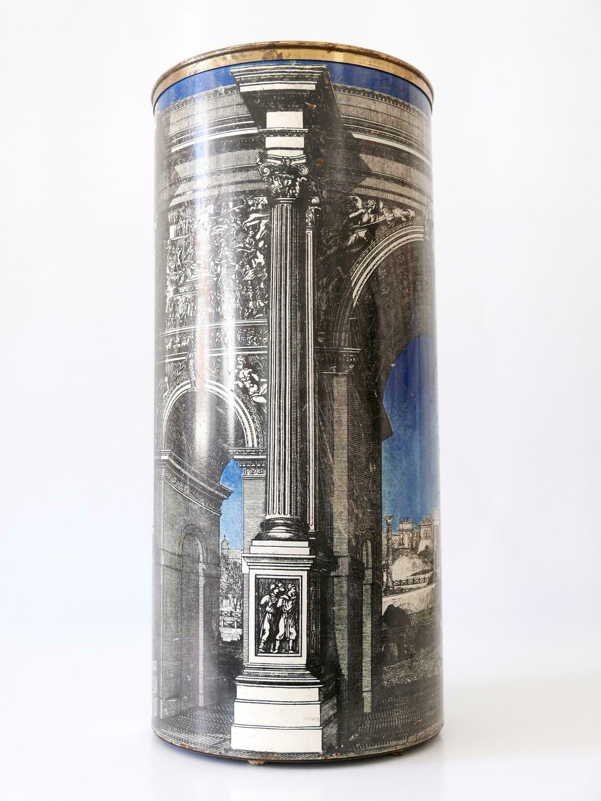 photo for sale Early Mid Century Modern 'Roman Arch' Umbrella Stand By Piero Fornasetti 1950s