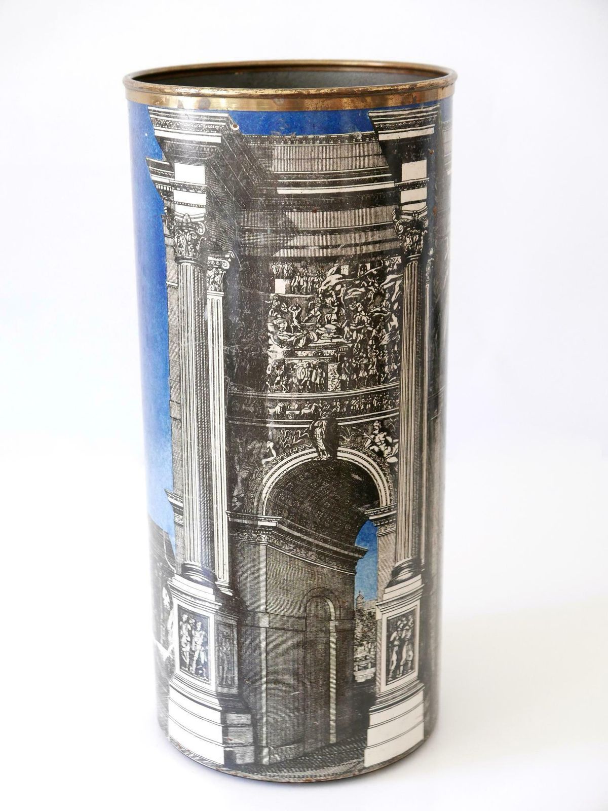 4790.0 Early Mid Century Modern 'Roman Arch' Umbrella Stand By Piero Fornasetti 1950s photo