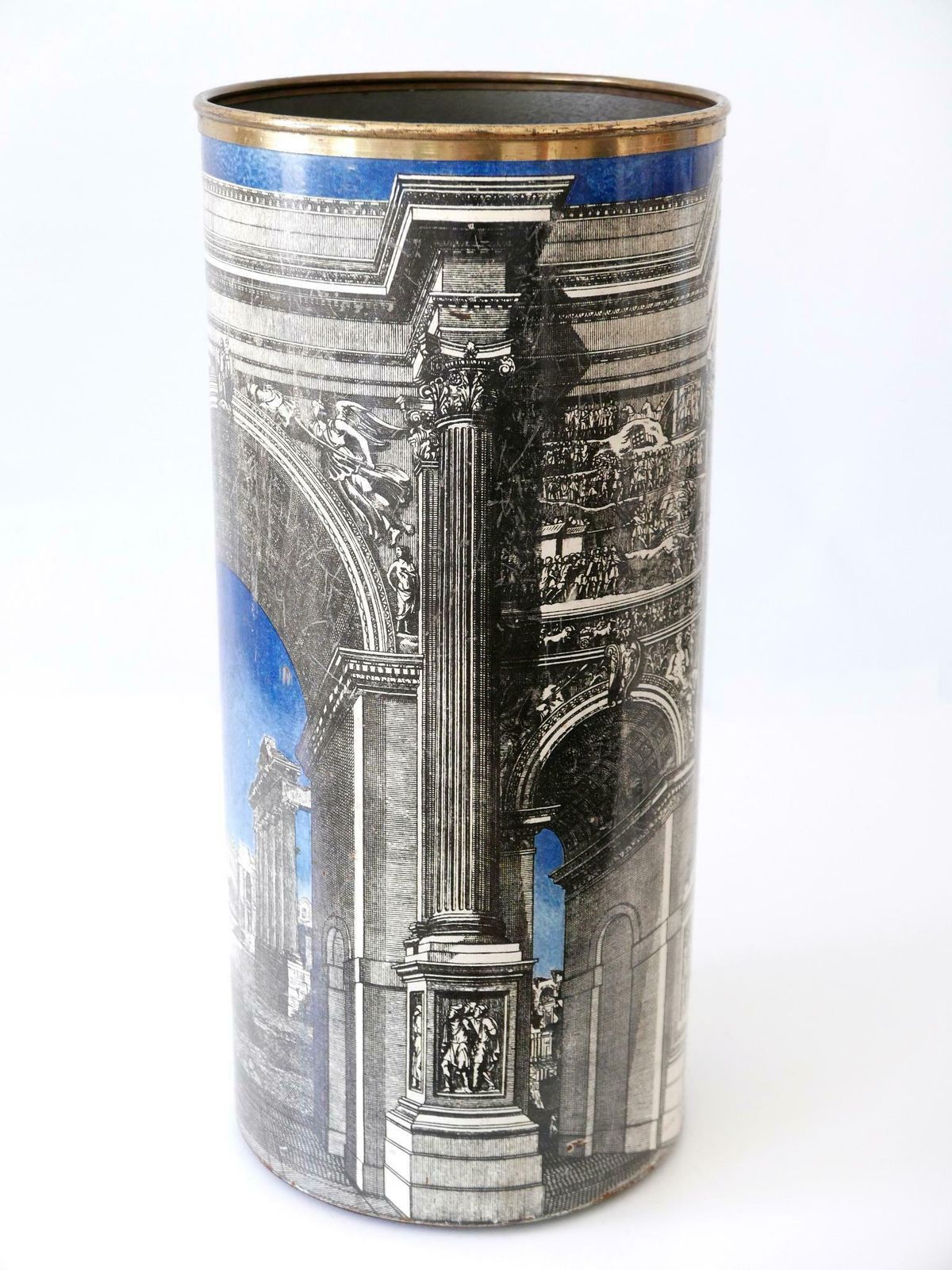 photo vintage Early Mid Century Modern 'Roman Arch' Umbrella Stand By Piero Fornasetti 1950s
