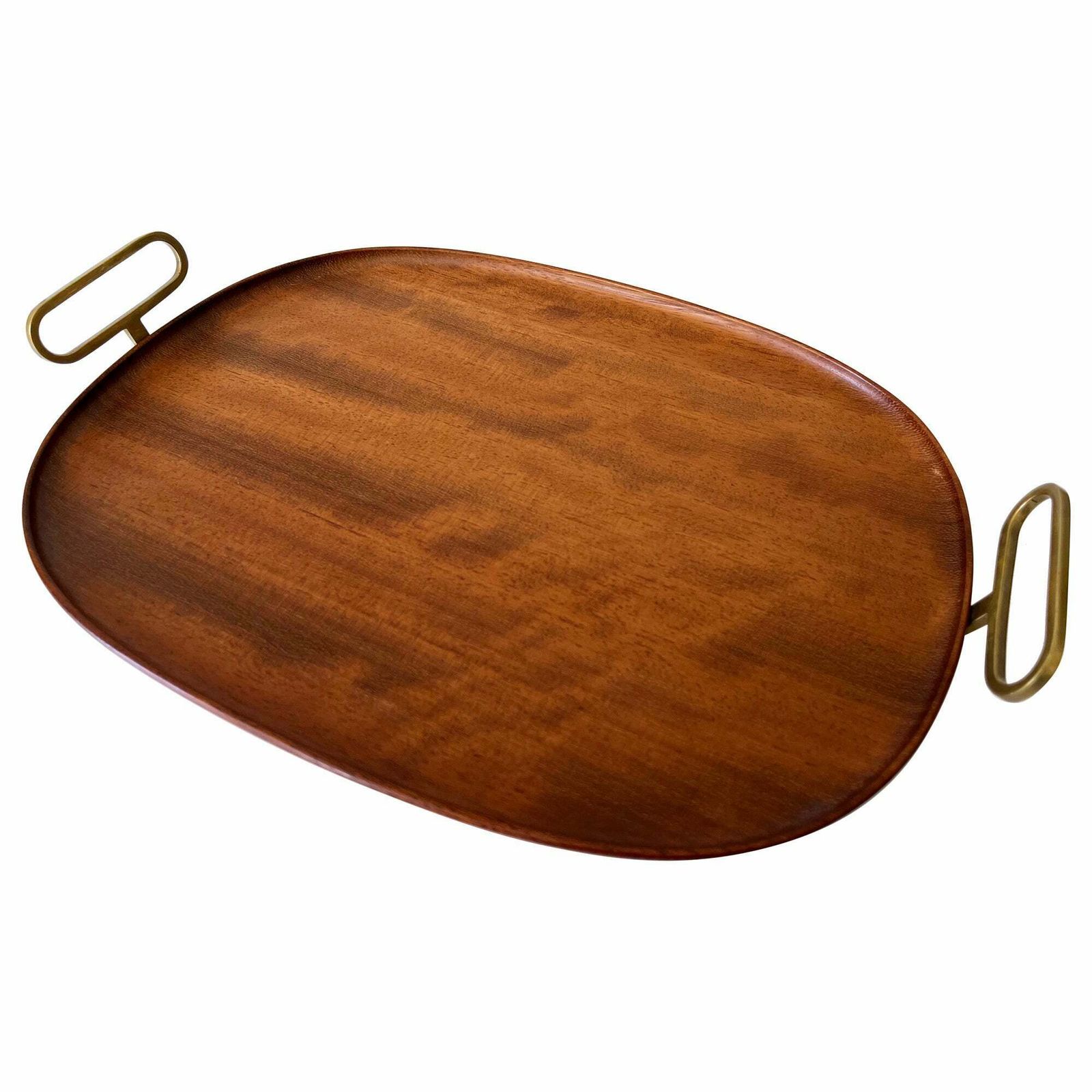 Extremely Rare Mid Century Modern Teak Serving Tray By Carl Auböck Austria 1950s