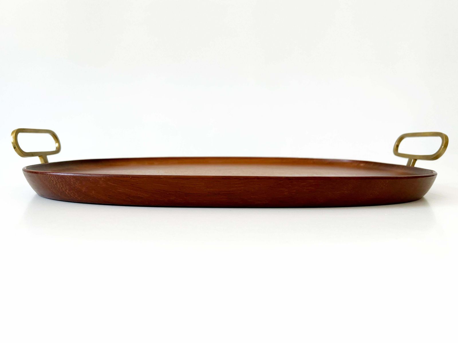 Extremely Rare Mid Century Modern Teak Serving Tray By Carl Auböck Austria 1950s photo vintage