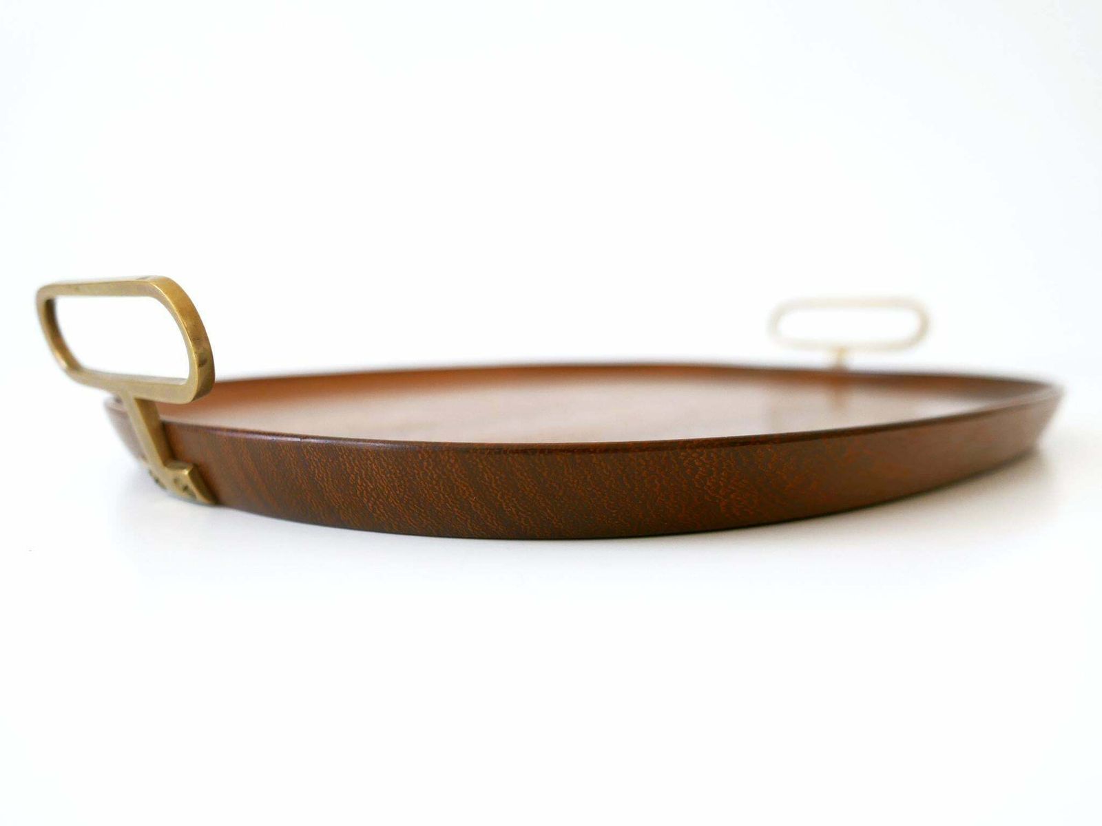 photo for sale Extremely Rare Mid Century Modern Teak Serving Tray By Carl Auböck Austria 1950s