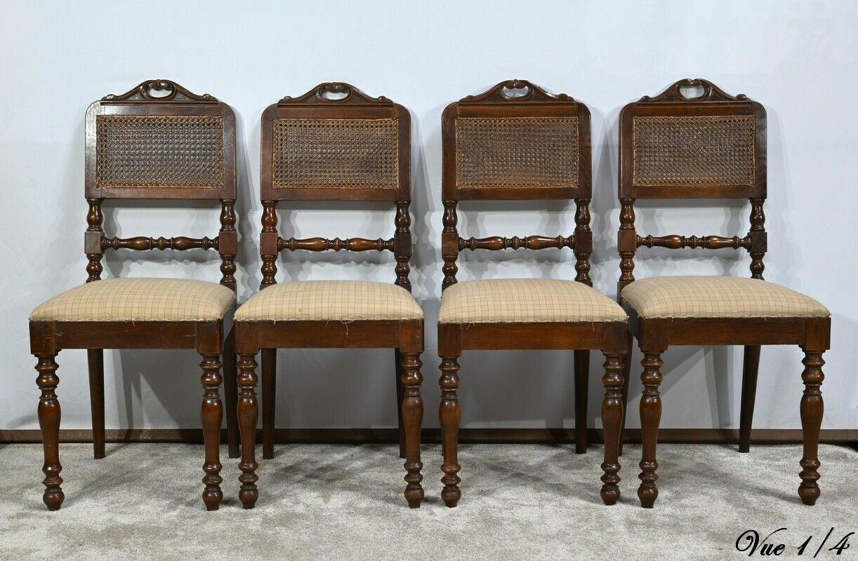 Suite Of 4 Chairs, Louis Philippe Period   2nd Part Of The 19th Century photo 2420.5