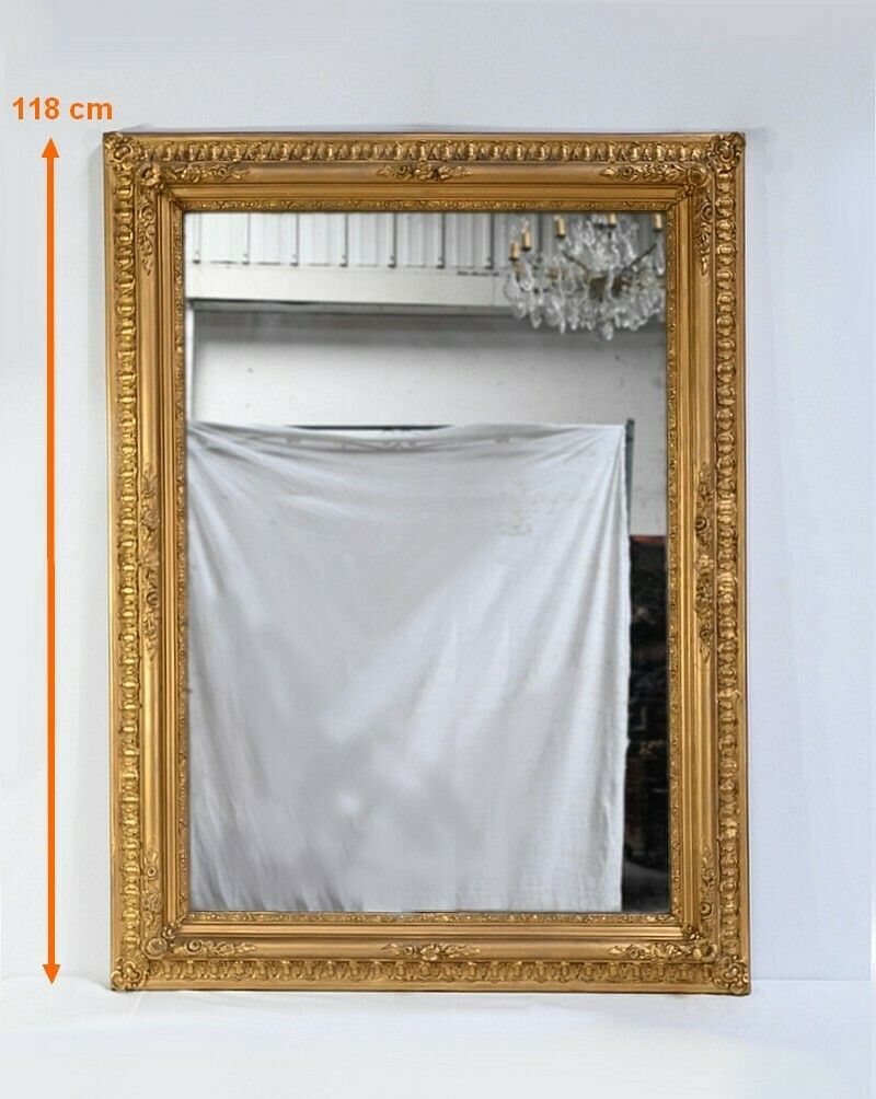 Important Mirror In Golden Wood   1st Part Of The 19th Century photo furniture