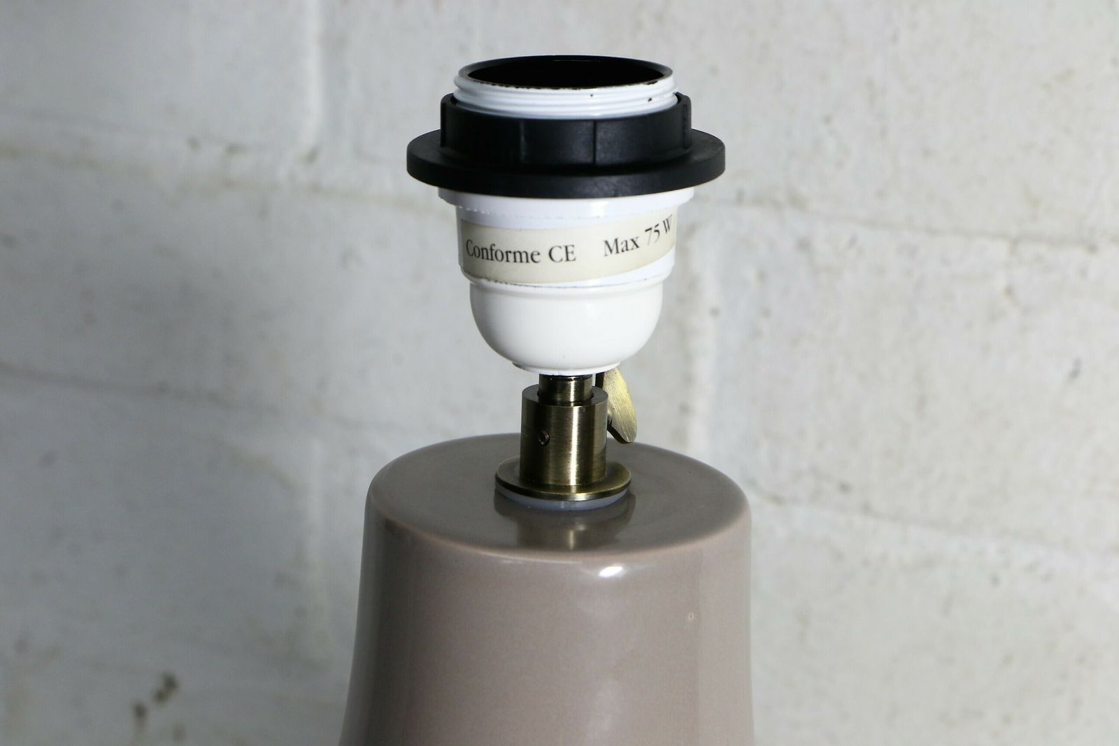 Vintage Table Lamp Fdc Faïencerie De Charolles French Ceramic Lamp 1980's photo vinterior