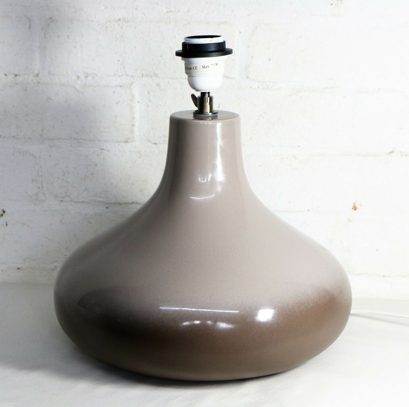 Vintage Table Lamp Fdc Faïencerie De Charolles French Ceramic Lamp 1980's