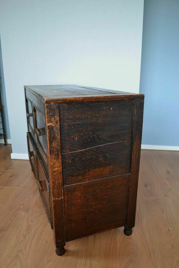 Vintage Blanket Chest In Oak Jacobean Style photo buy