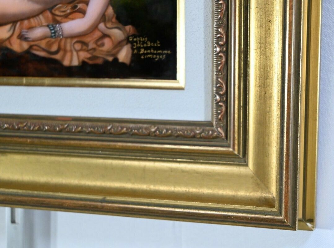 540.6367 Enamelled Painting After C.Jalabert, Signed R.Bonhomme   1950 photo