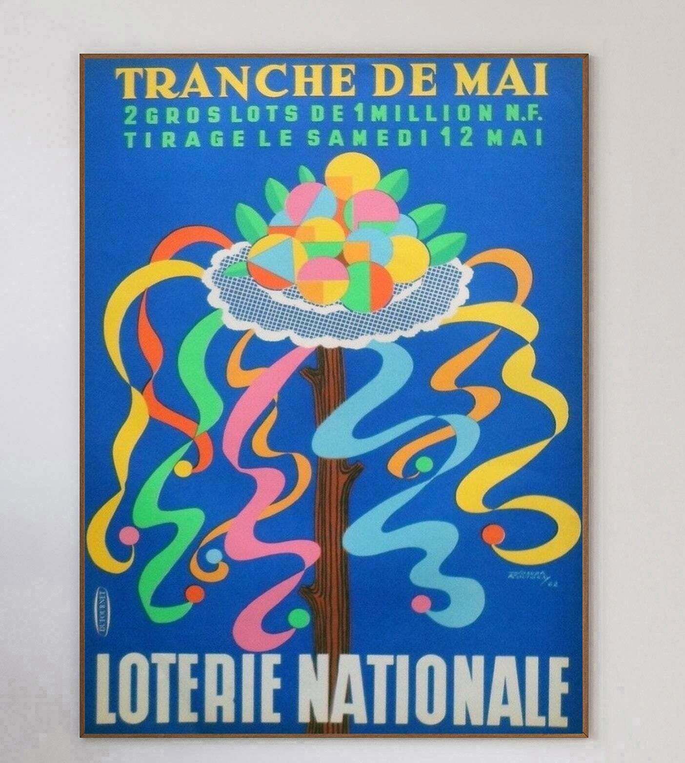 Tranche De Mai   Loterie Nationale  Original Vintage Poster photo 330.0