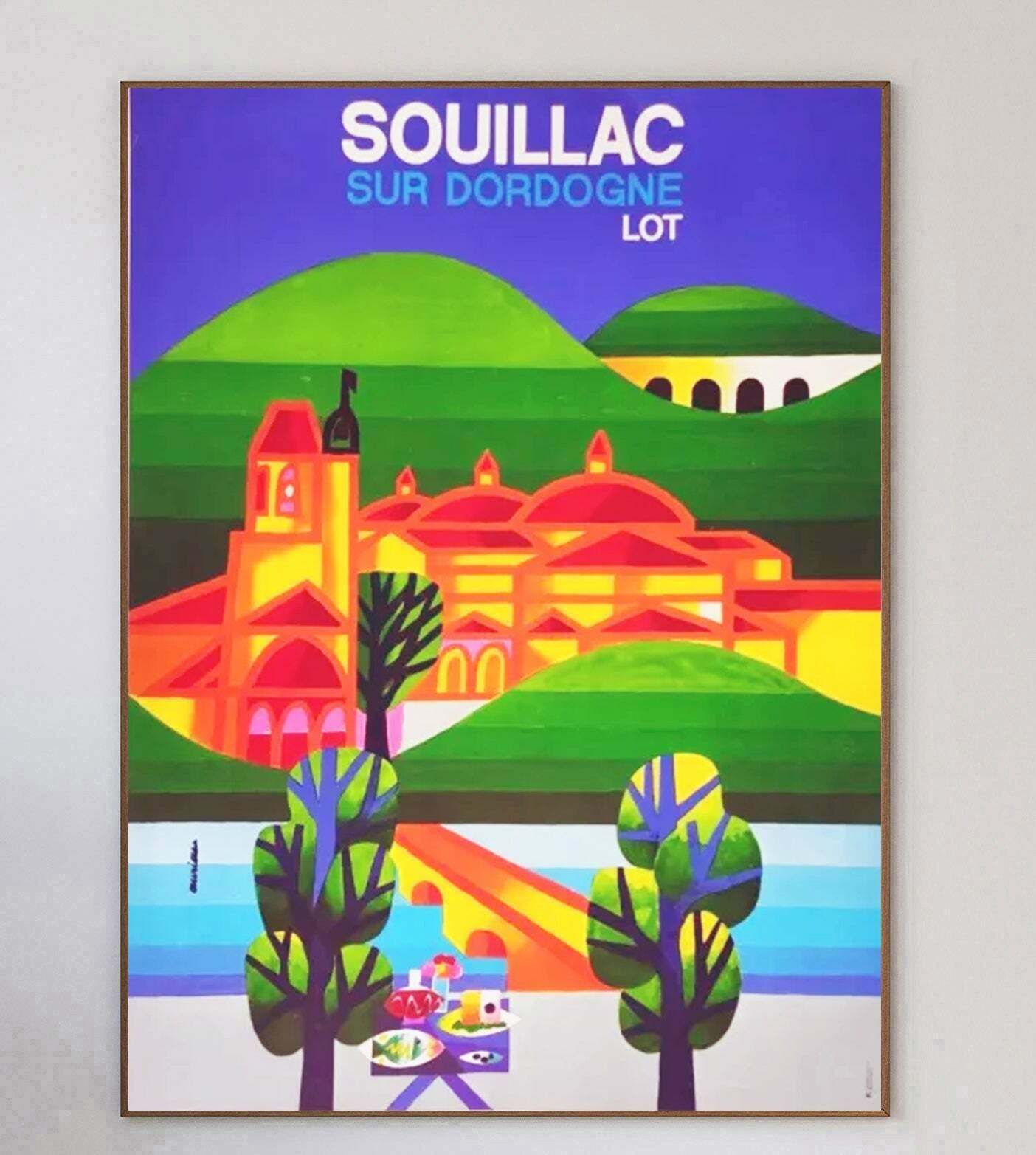 Souillac Sur Dordogne, Lot Original Vintage Poster photo 424.0