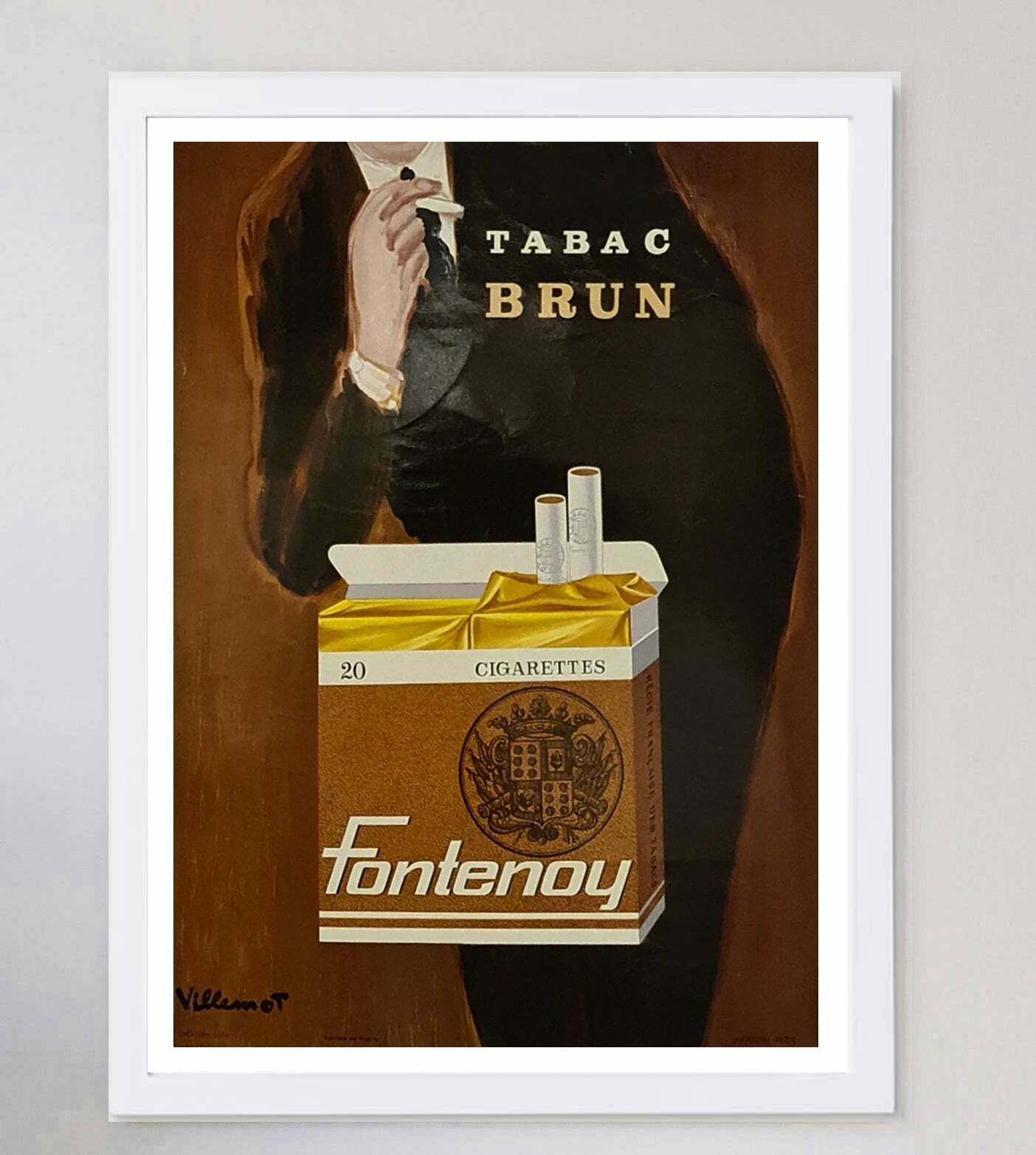 Cigarettes Fontenoy   Villemot Original Vintage Poster photo Art