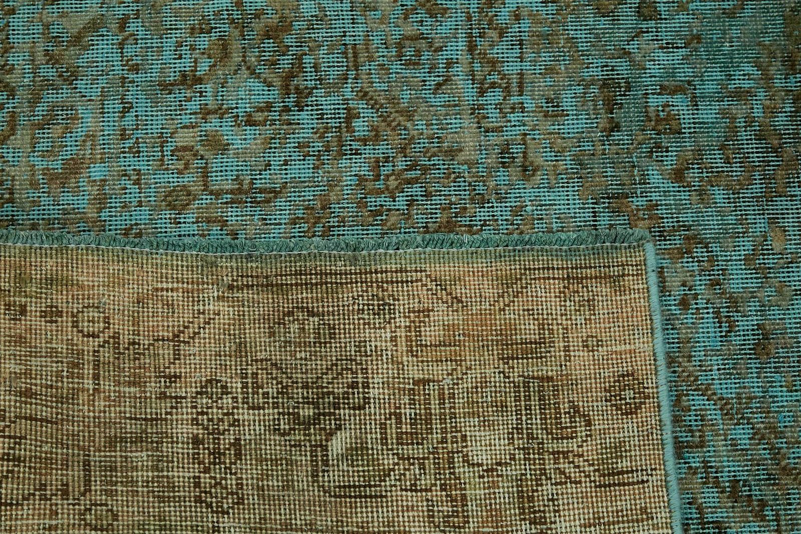 Handmade Turquoise Over Dyed Large Area Rug ( 319 X 232 Cm ) photo buy