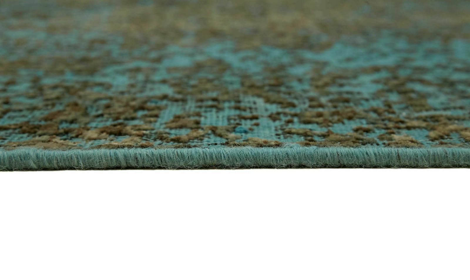 Handmade Turquoise Over Dyed Large Area Rug ( 319 X 232 Cm ) photo vintage