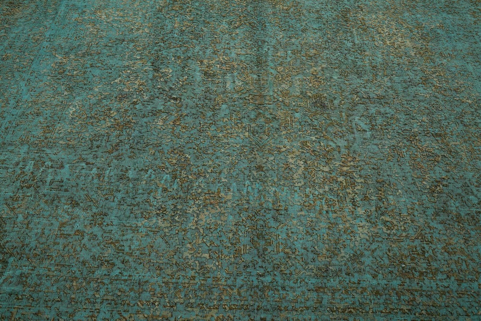 photo for sale Handmade Turquoise Over Dyed Large Area Rug ( 319 X 232 Cm )