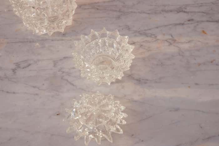 Set Of 4 Ercole Barovier Rostrato Murano Italian Glass Vase For Barovier & Toso photo vintage