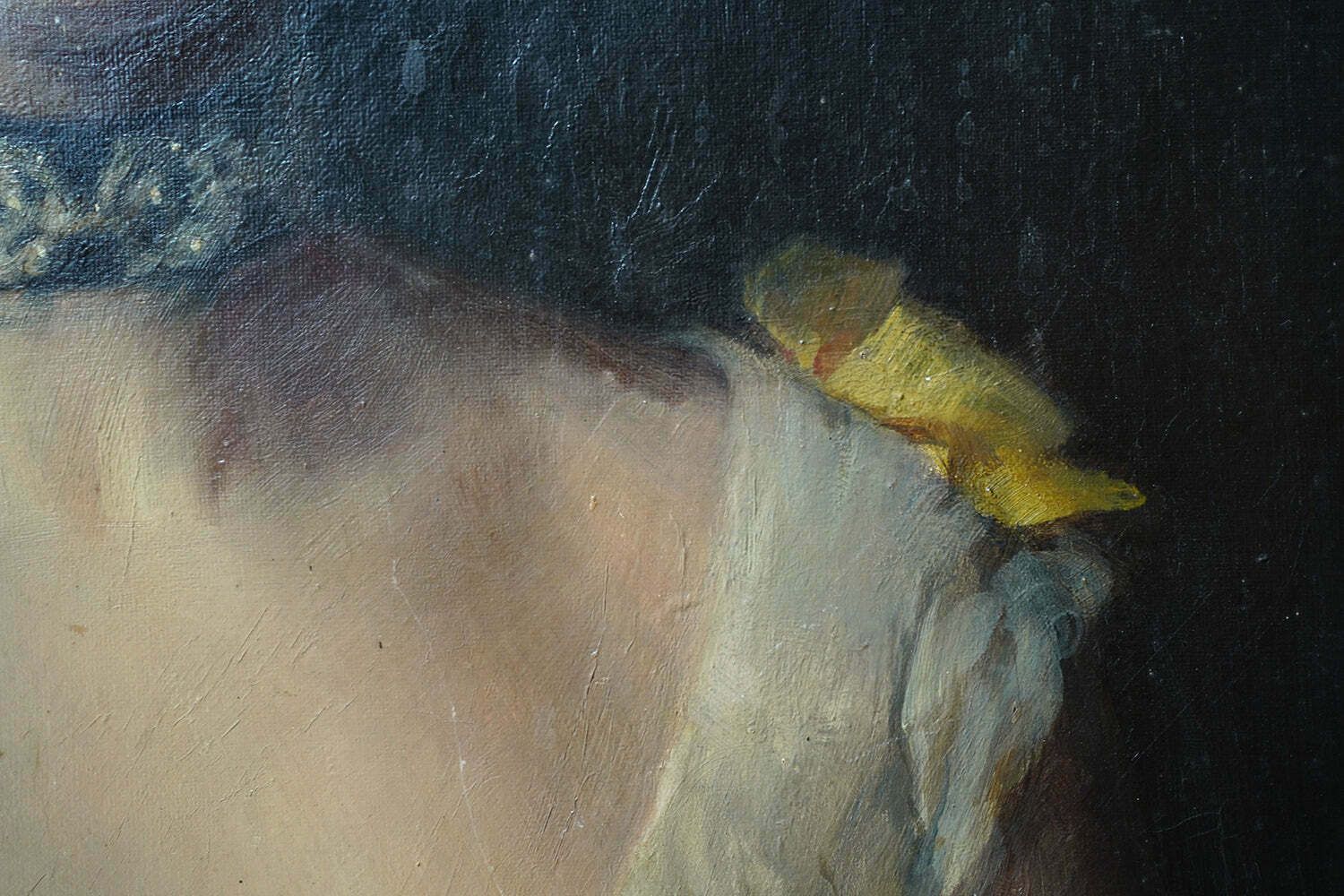 photo vintage Robert Edward Morrison (1852 1925); A Good Oil On Canvas Portrait Of A Lady Dated To 1889