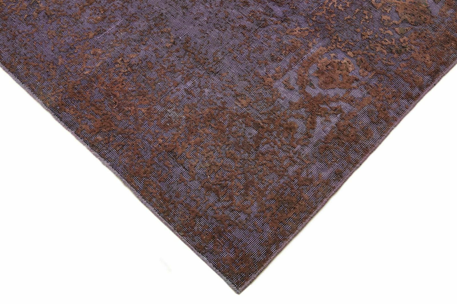 Handmade 1980's Purple Over Dyed Large Area Rug ( 387 X 295 Cm ) photo Textiles