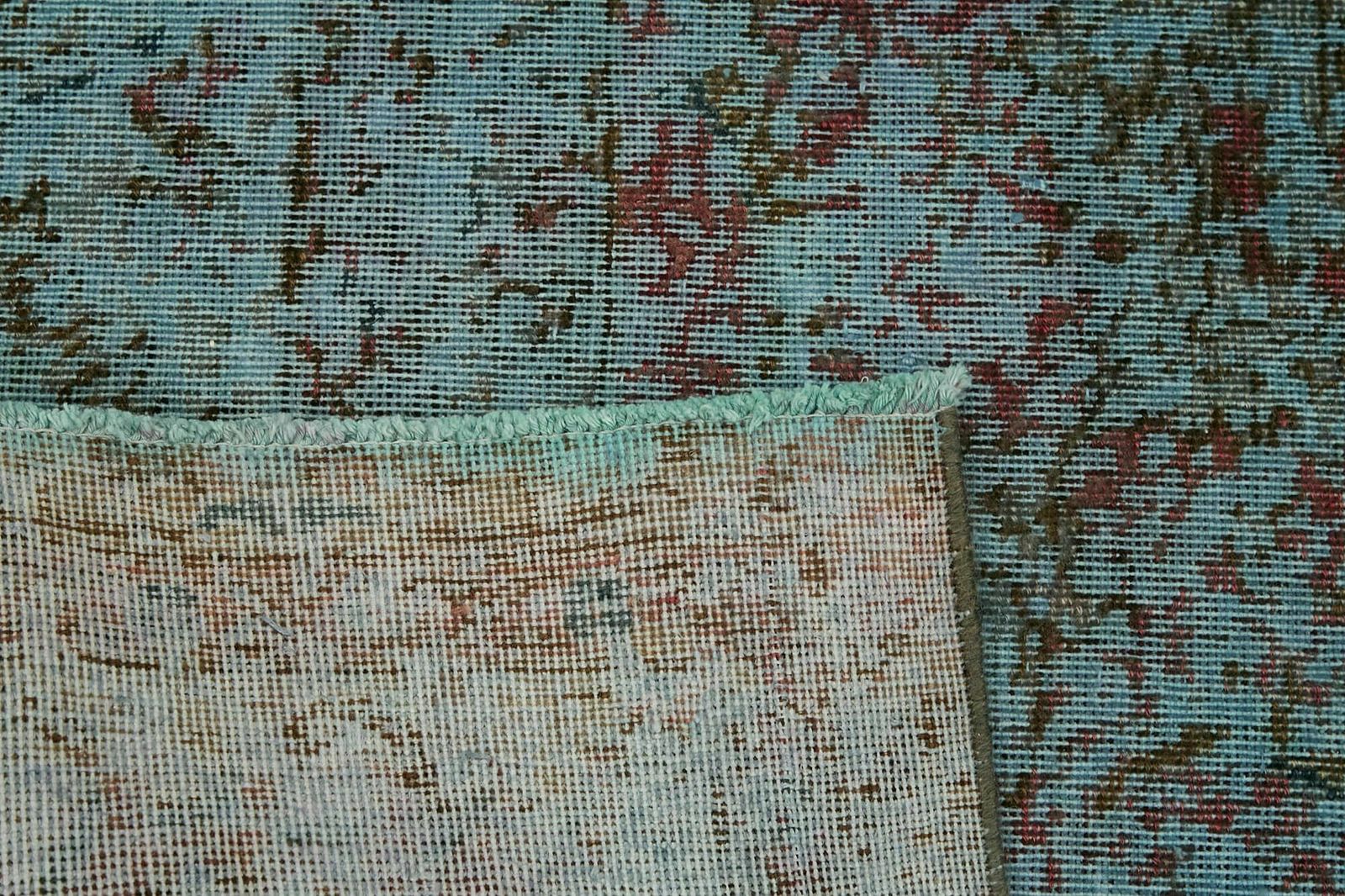 Handmade 1980's Blue Over Dyed Large Area Rug ( 331 X 331 Cm ) photo buy