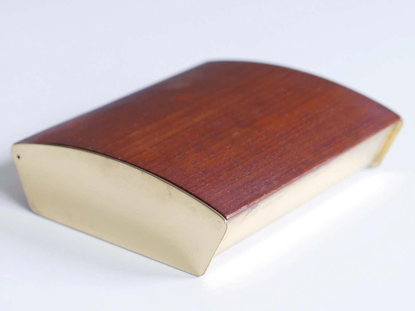 Rare Mid Century Modern Teak Cork & Brass Box By Carl Auböck Austria 1950s photo Home Decor