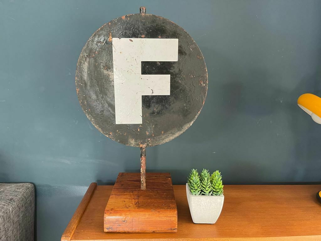 Mid Century Hand Painted Fairground Ride Sign – Final