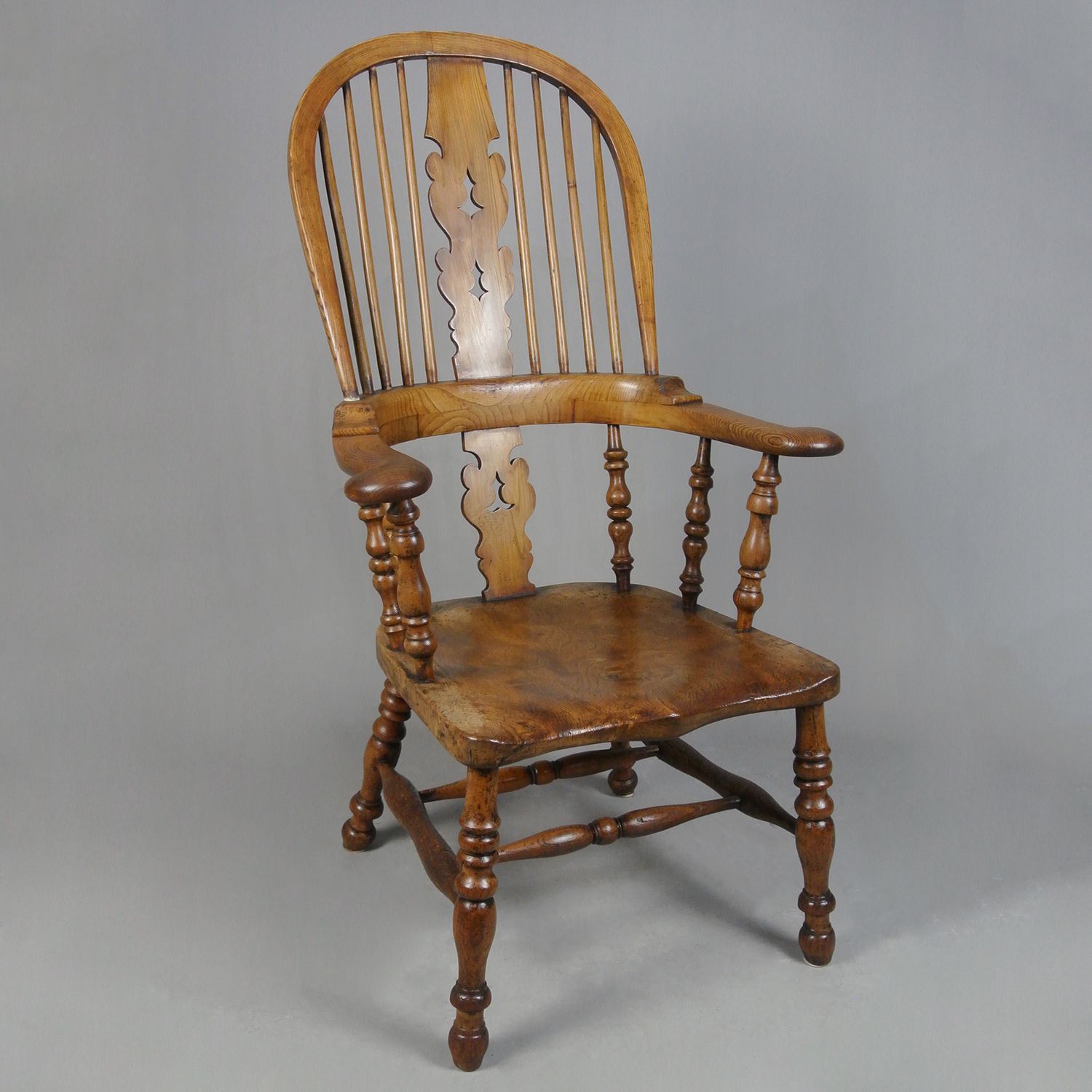 Rare 19th Century Yew, Elm And Ash Windsor Chair C. 1850