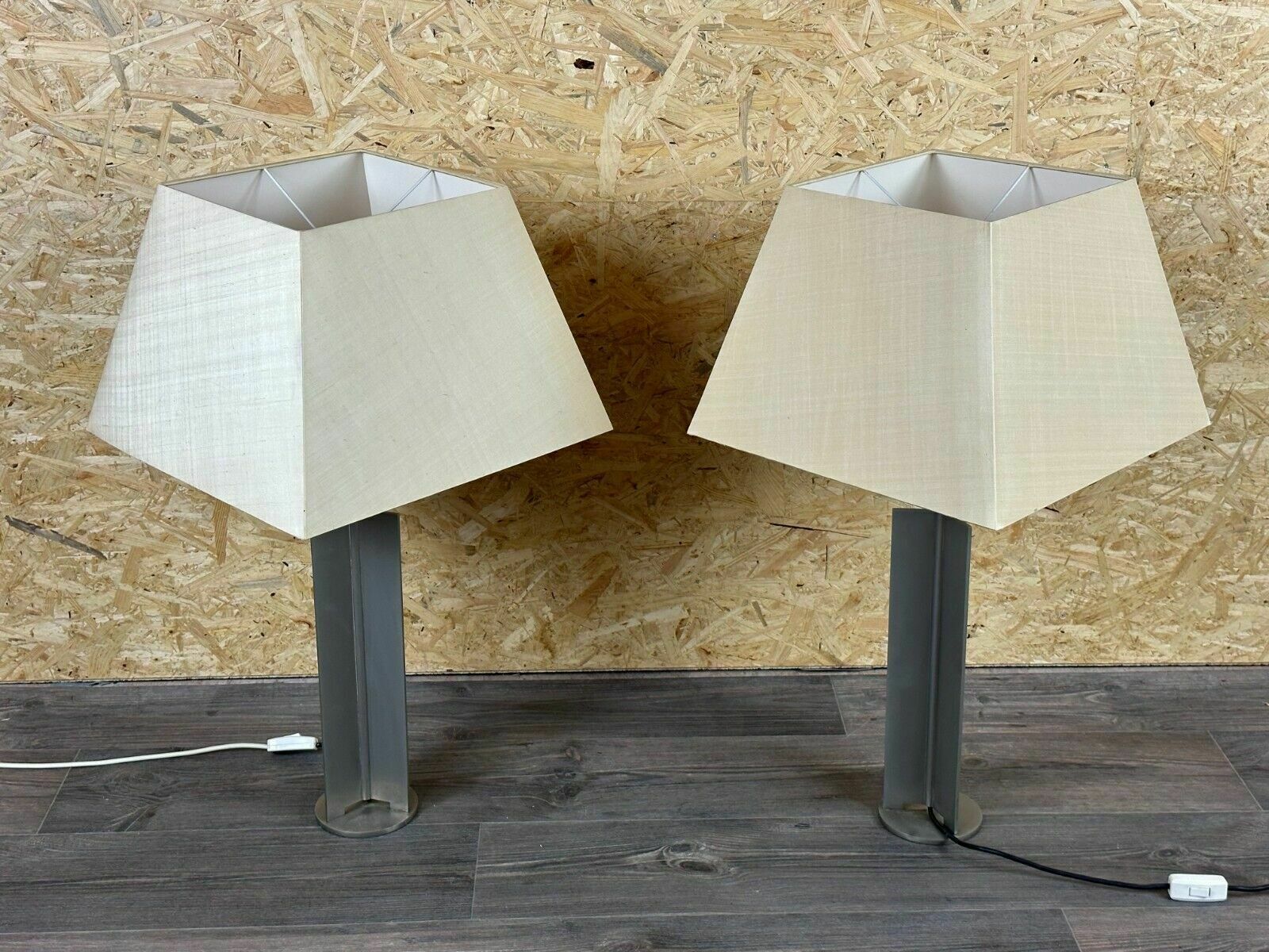 photo vintage 2x 60s 70s Xl Table Lamp Table Lamp Aluminum Metal Space Age Design
