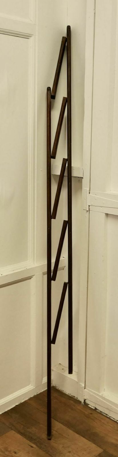 Vintage Folding Teak And Brass Yacht Ladder photo Home Decor