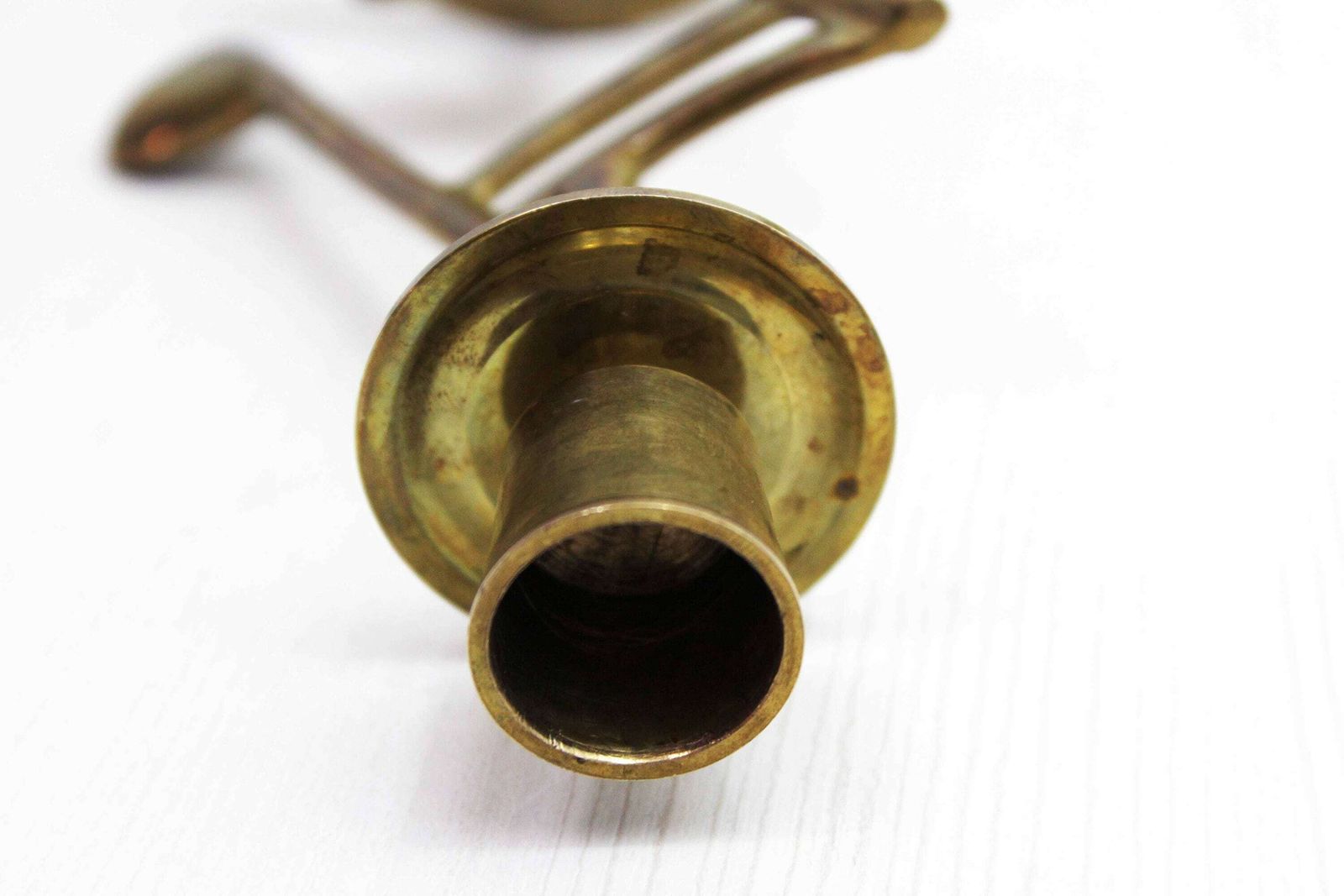 photo for sale Vintage Musical Note Brass Candlestick