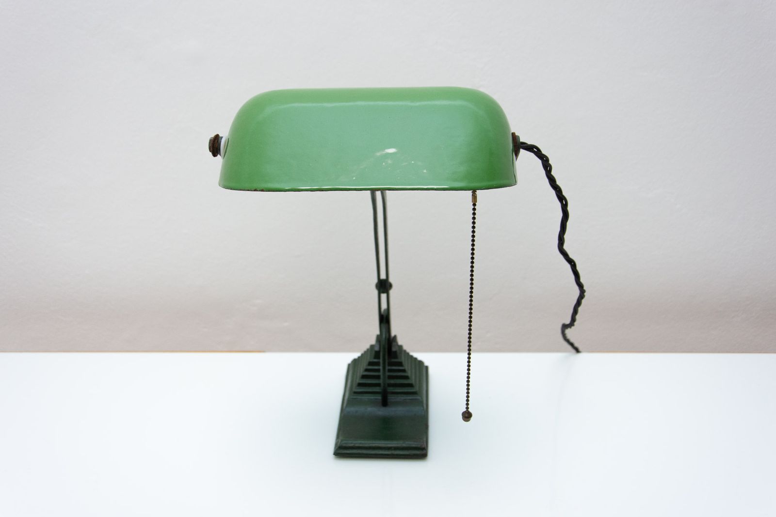 photo vinterior Art Deco Bankers Lamp, 1930s, Bohemia