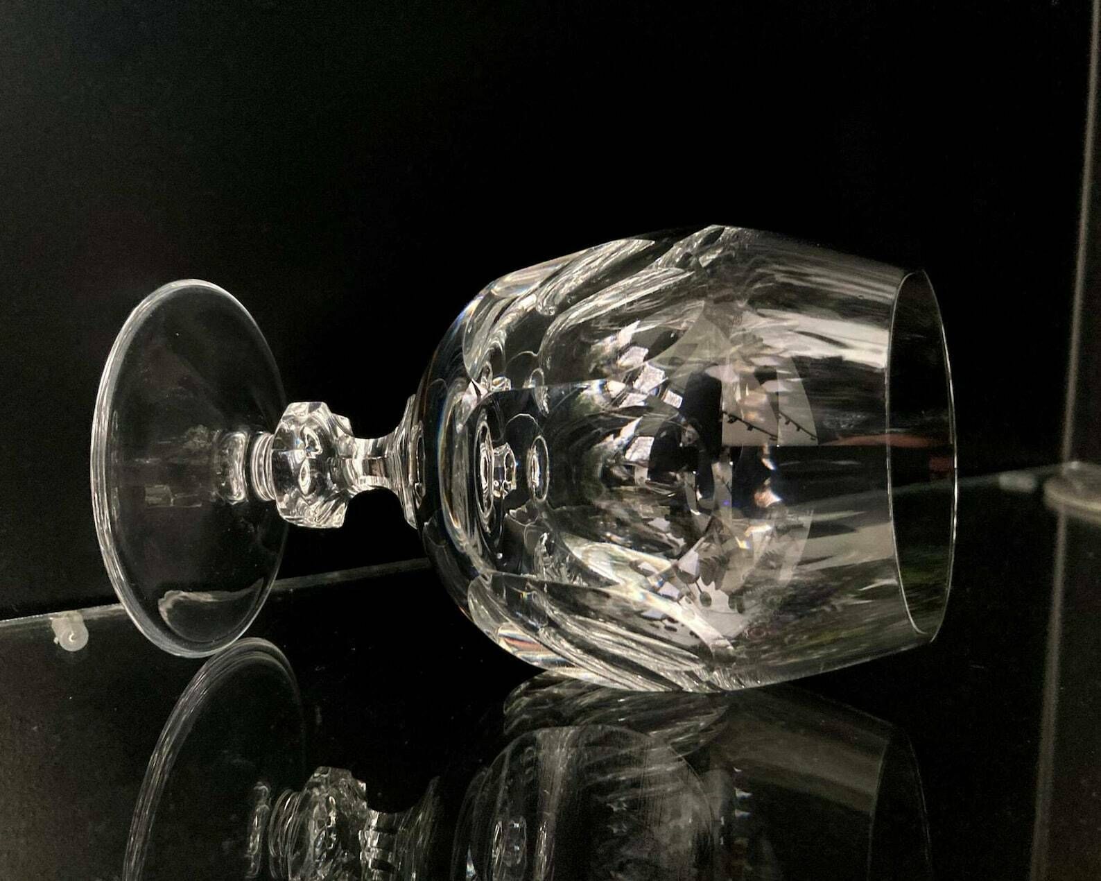 Art Deco Cognacglazen | 2x Brandy Snifters | Loodkristal Ca. Jaren 1960 | Paneelgravures photo furniture